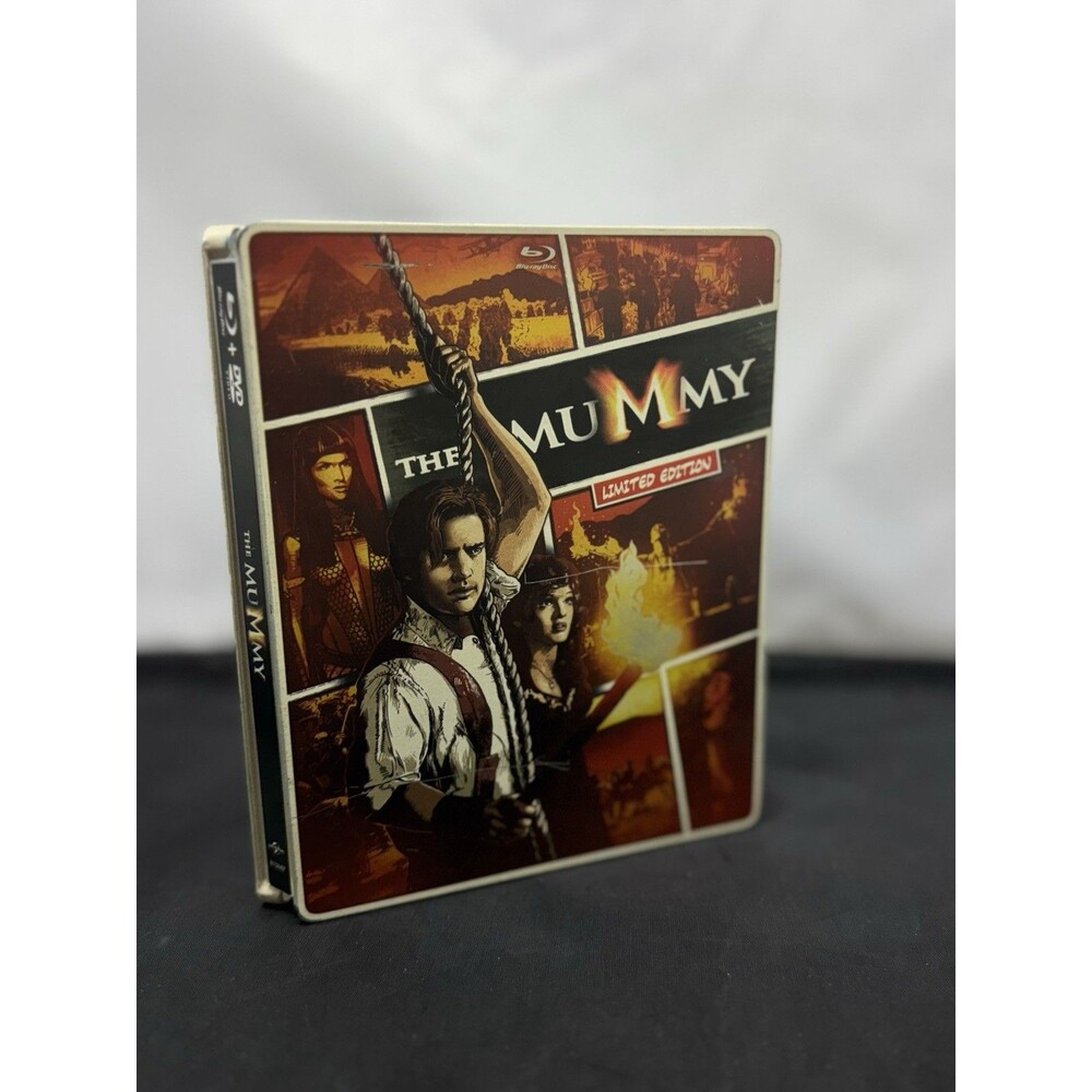 The Mummy (1999) Limited Edition Blu-ray + DVD Steelbook Brendan Fraser Tested